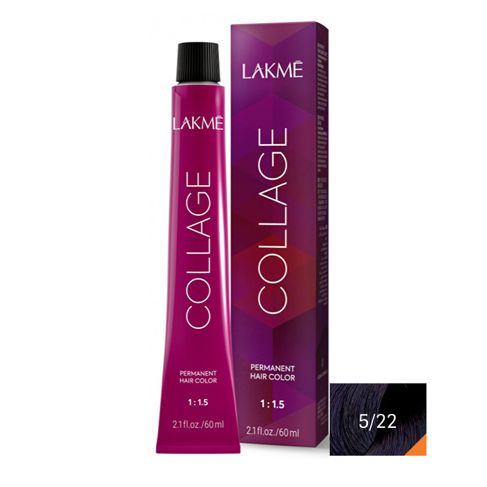  رنگ مو لاکمه سری کلاژ شماره 5/22 ( یاسی قهوه ای روشن ) - Lakme Collage Hair Color 