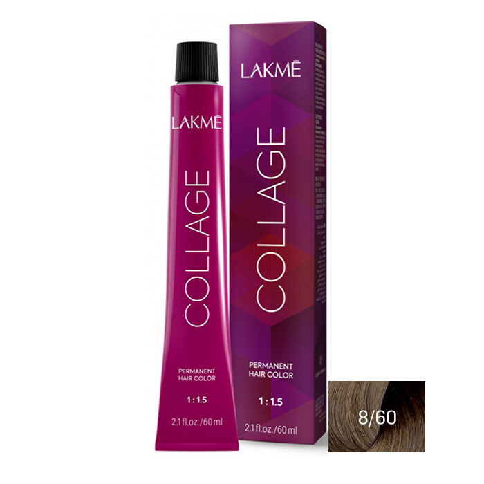 رنگ مو لاکمه سری کلاژ شماره 8/60 ( فندقی روشن ) - Lakme Collage Hair Color 