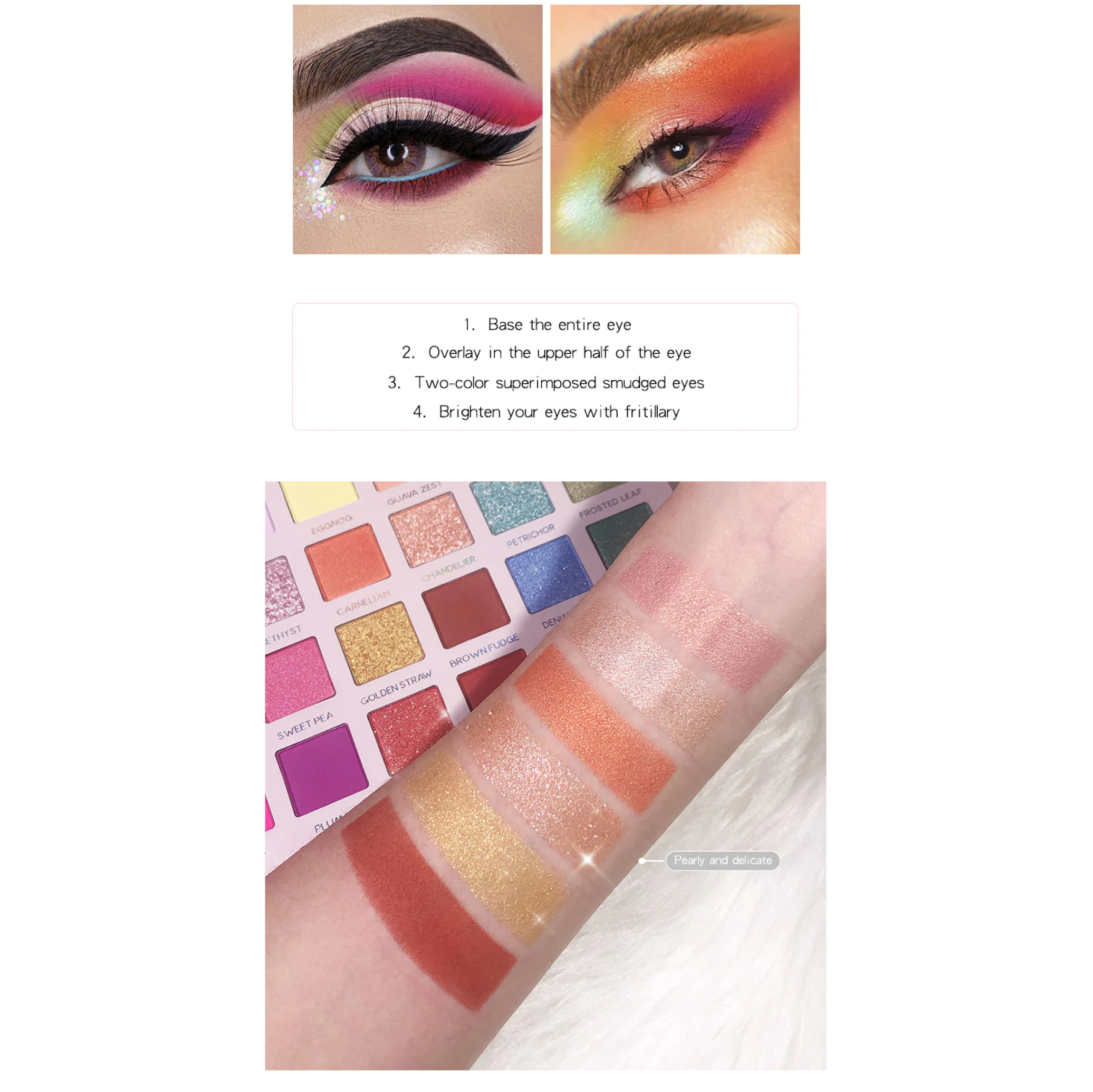  پالت سایه چشم 28 رنگ پودایر مدل FEATHER KINGDOM 