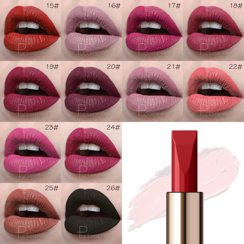  رژ لب جامد ماندگار ولوت پودایر شماره 7 - Pudaier velvet lip stick 