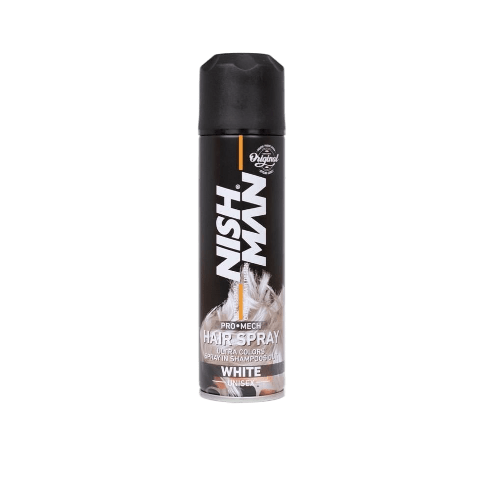  اسپری رنگ مو نیش من (سفید) حجم 150 میلی لیتر - NISHMAN Hair color spray (WHITE) 150 ml 
