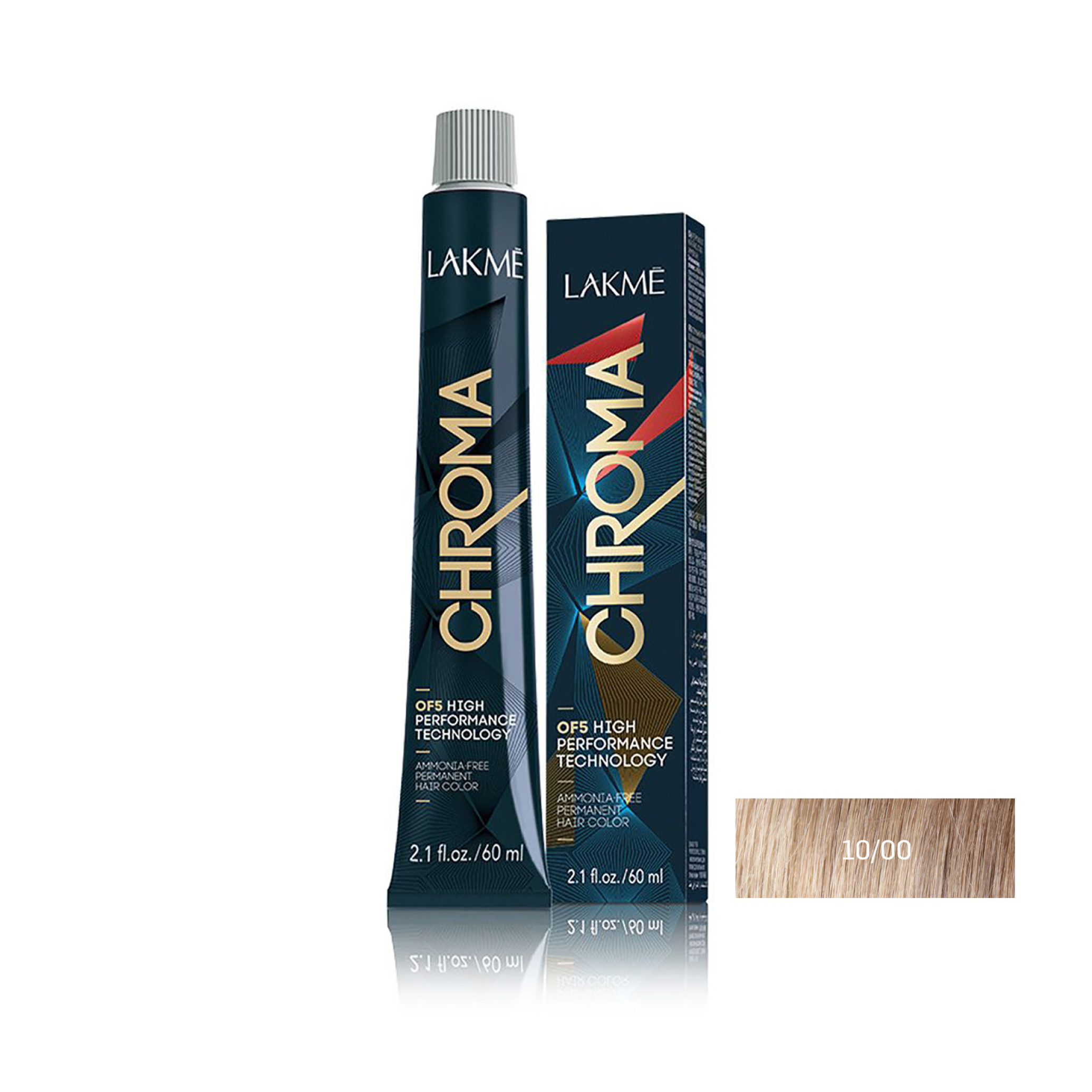  رنگ مو بدون آمونیاک لاکمه سری کروما شماره 10/00 ( بلوند پلاتینیوم ) - Lakme Chroma Hair Color 