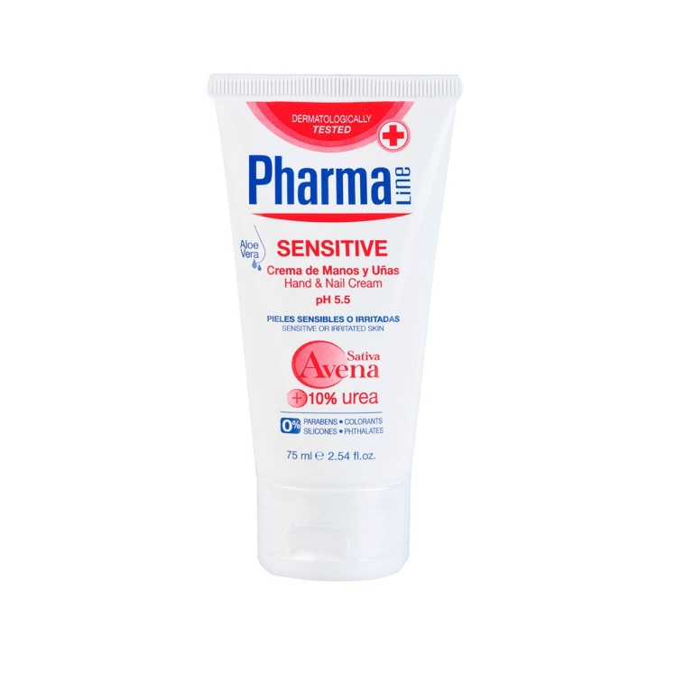 کرم دست و ناخن پوست حساس فارمالاین حجم 75 میلی لیتر - PharmaLine Sensetive hand & nail Cream