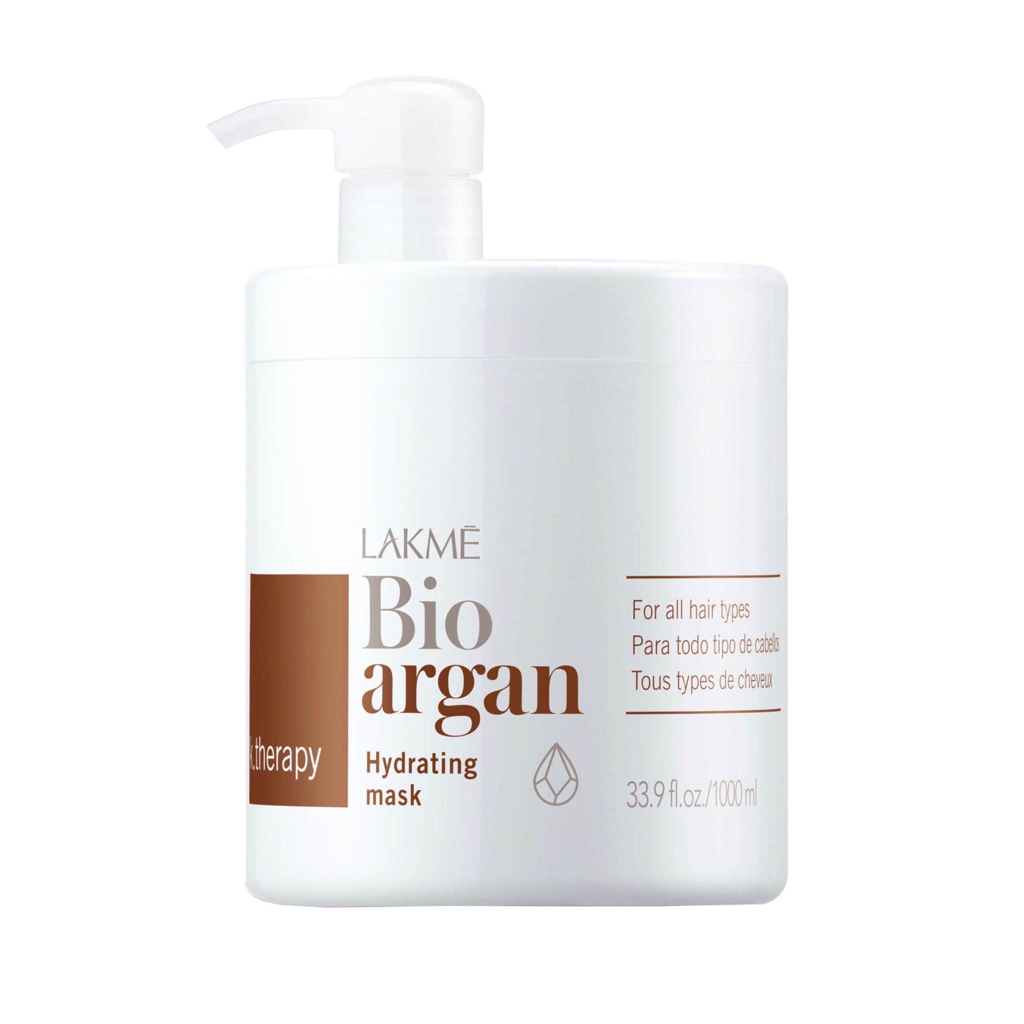  ماسک مو بیو آرگان بدون سولفات لاکمه حجم 1000 میلی لیتر - LAKME k.therapy BIO ARGAN HYRATING MASK 