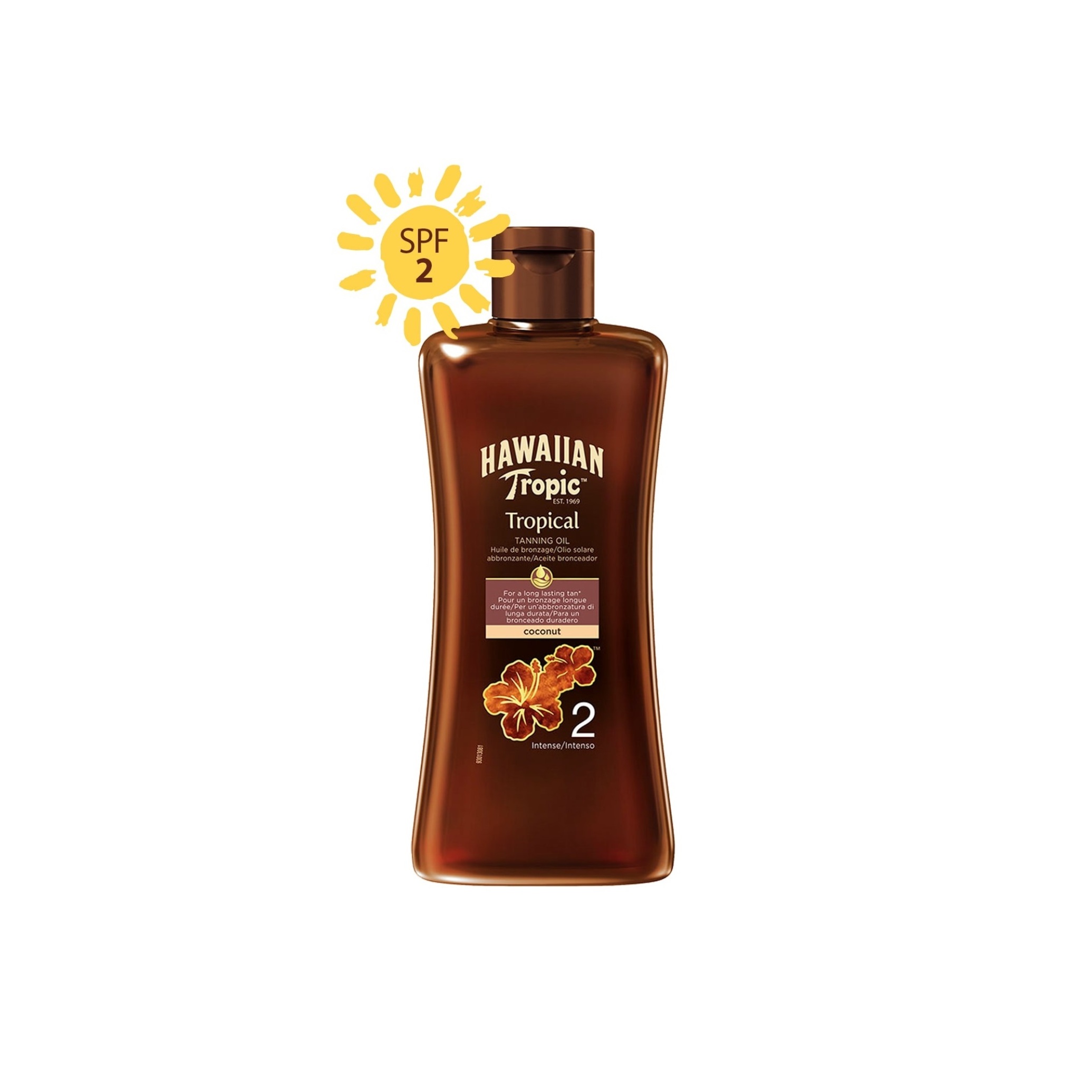  روغن برنزه هاوایین تروپیک اس پی اف 2 حجم 200 میلی لیتر - HAWAIIAN Tropic tanning oil SPF2 200 ml 