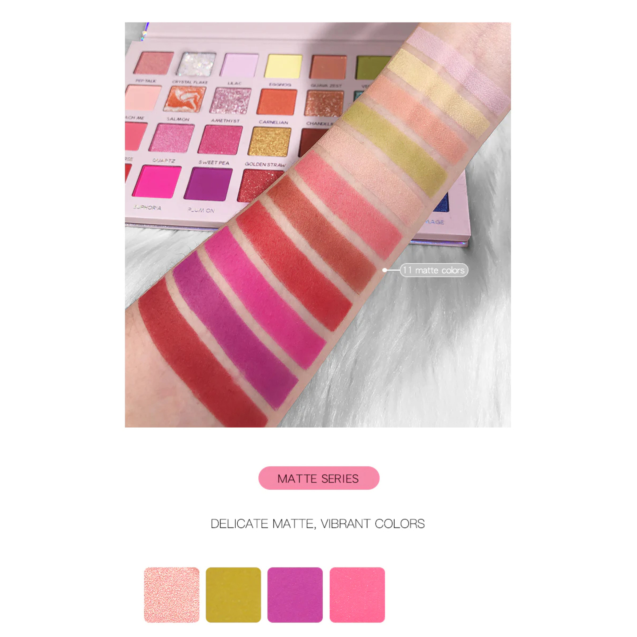  پالت سایه چشم 28 رنگ پودایر مدل FEATHER KINGDOM 