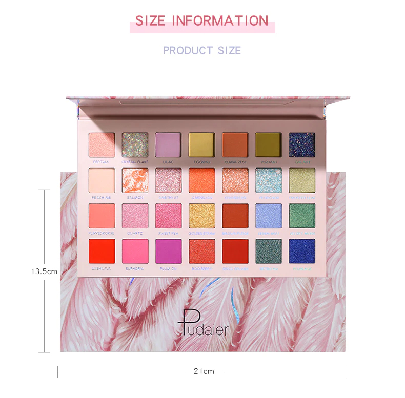  پالت سایه چشم 28 رنگ پودایر مدل FEATHER KINGDOM 