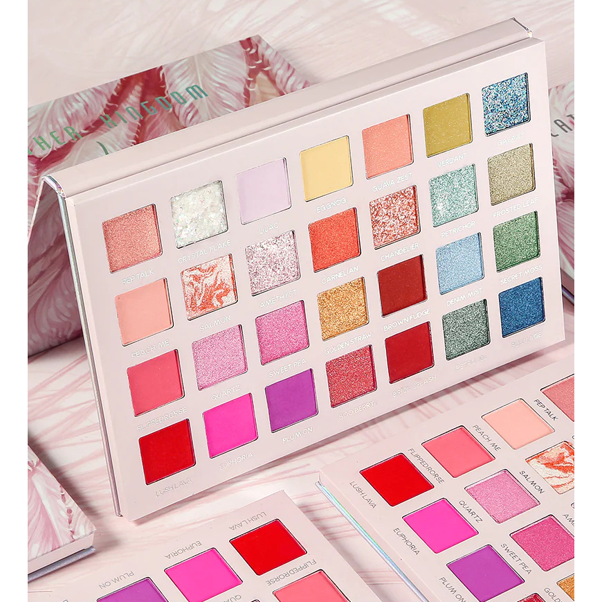  پالت سایه چشم 28 رنگ پودایر مدل FEATHER KINGDOM 