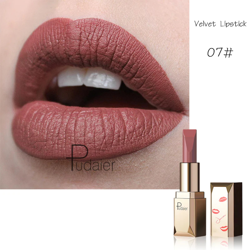  رژ لب جامد ماندگار ولوت پودایر شماره 7 - Pudaier velvet lip stick 