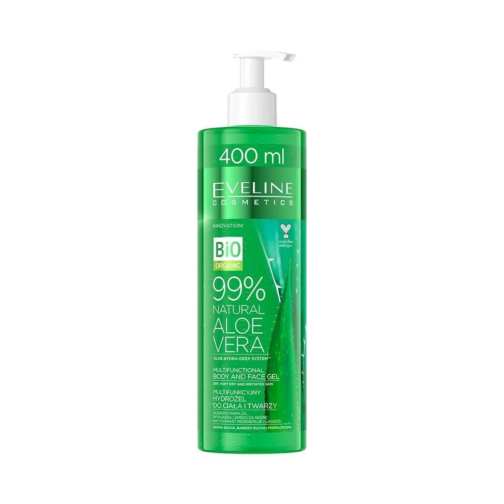  ژل دست و صورت و بدن آلوئه ورا اولاین حجم 400 میلی لیتر - EVELINE ALOE VERA GEL 