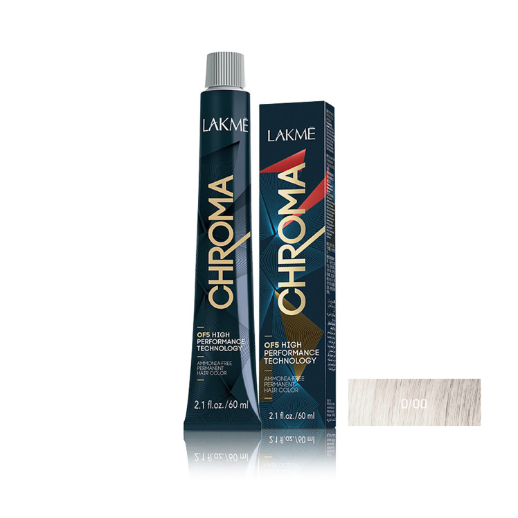 رنگ مو بدون آمونیاک لاکمه سری کروما شماره 0/00 ( روشن کننده ) - Lakme Chroma Hair Color