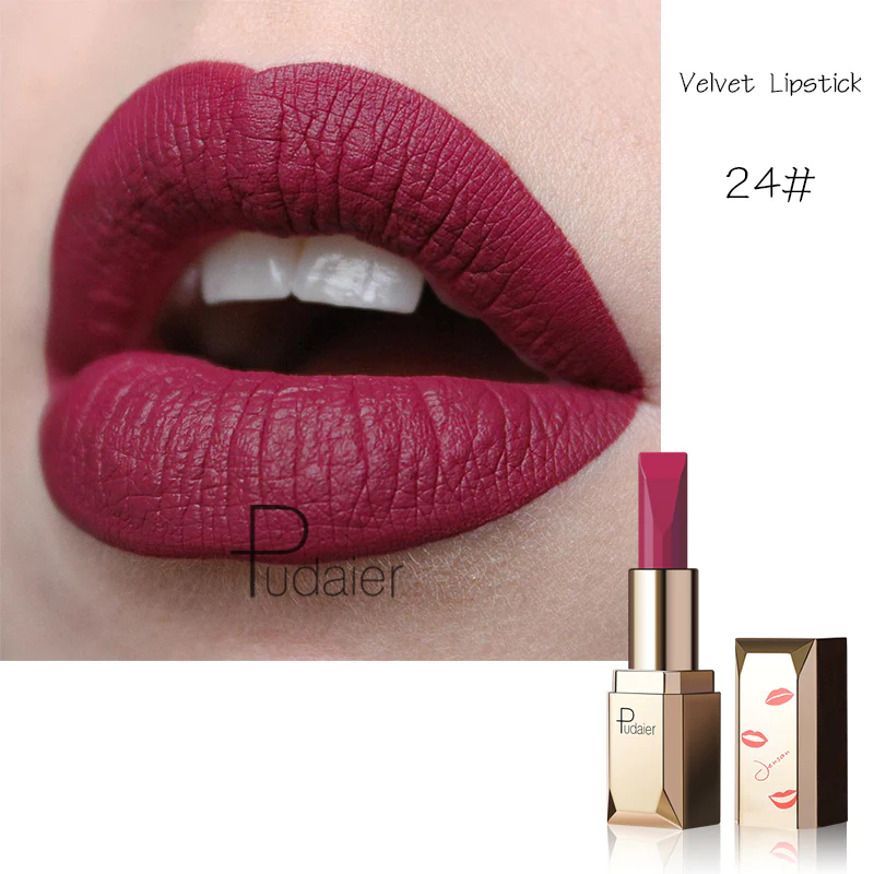  رژ لب جامد ماندگار ولوت پودایر شماره 24 - Pudaier velvet lip stick 