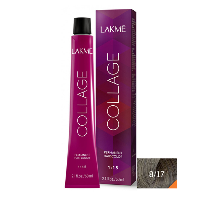 رنگ مو لاکمه سری کلاژ شماره 8/17 ( دودی آبی روشن ) - Lakme Collage Hair Color