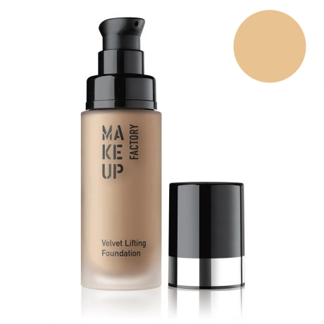 کرم پودر مخملی ضد چروک (ولوت لیفتینگ) میکاپ فکتوری شماره 25 (کاراملی روشن) - MAKE UP FACTORY VELVET LIFTING FOUNDATION 2