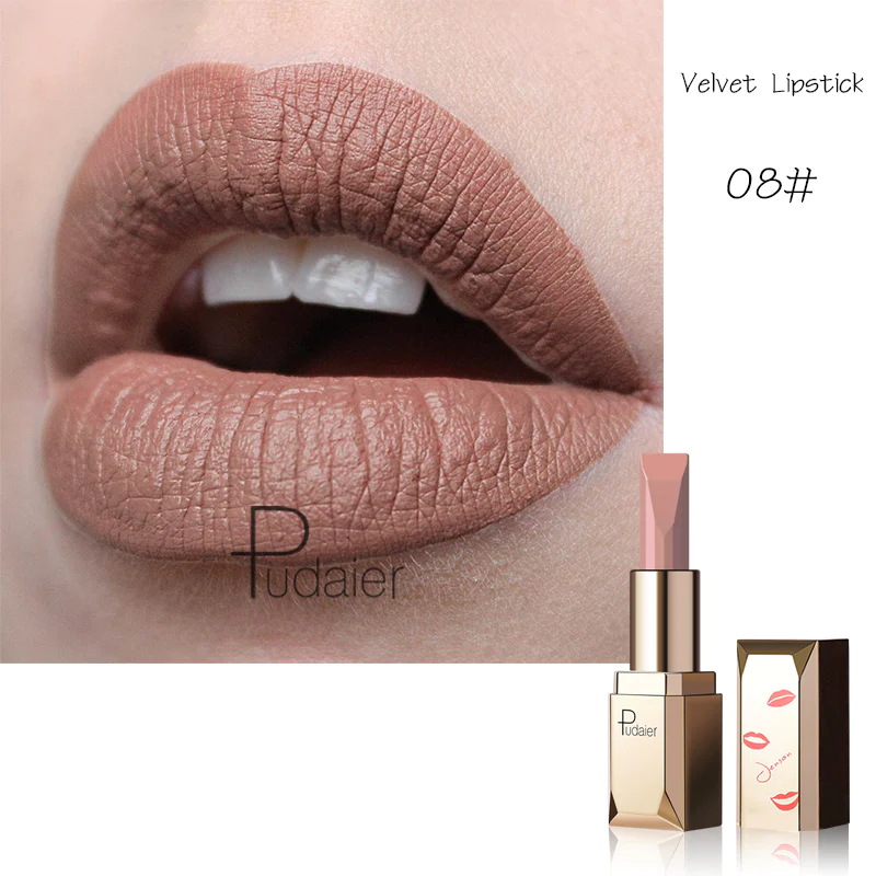  رژ لب جامد ماندگار ولوت پودایر شماره 8 - Pudaier velvet lip stick 