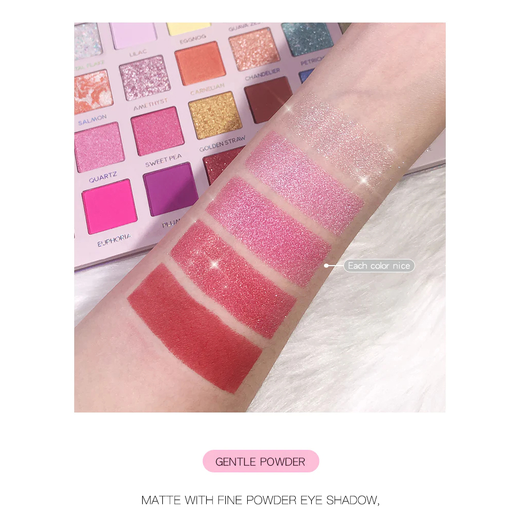  پالت سایه چشم 28 رنگ پودایر مدل FEATHER KINGDOM 