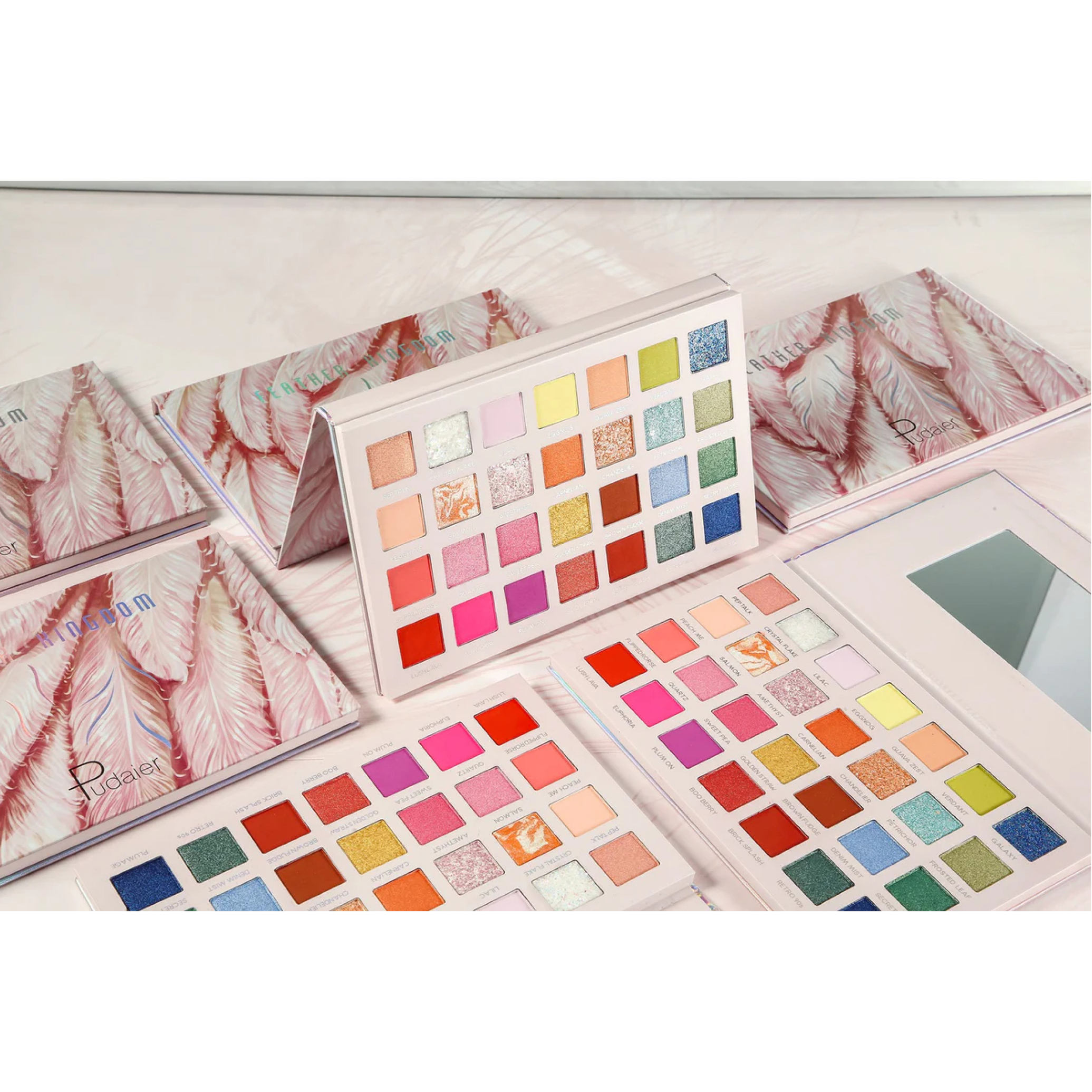  پالت سایه چشم 28 رنگ پودایر مدل FEATHER KINGDOM 
