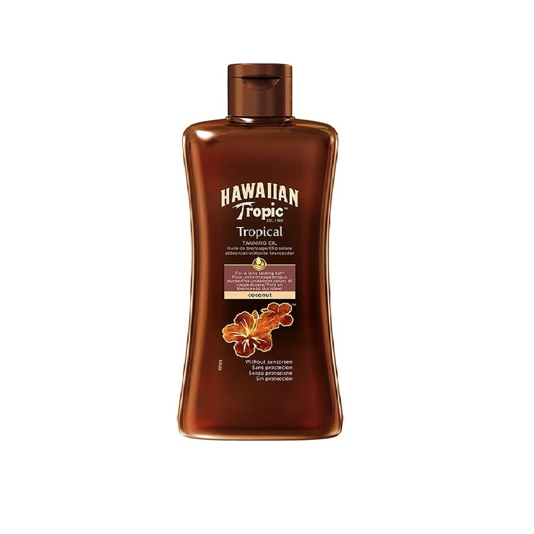  روغن برنزه هاوایین تروپیک بدون اس پی اف حجم 200 میلی لیتر - HAWAIIAN Tropic tanning oil without SPF 200 ml 